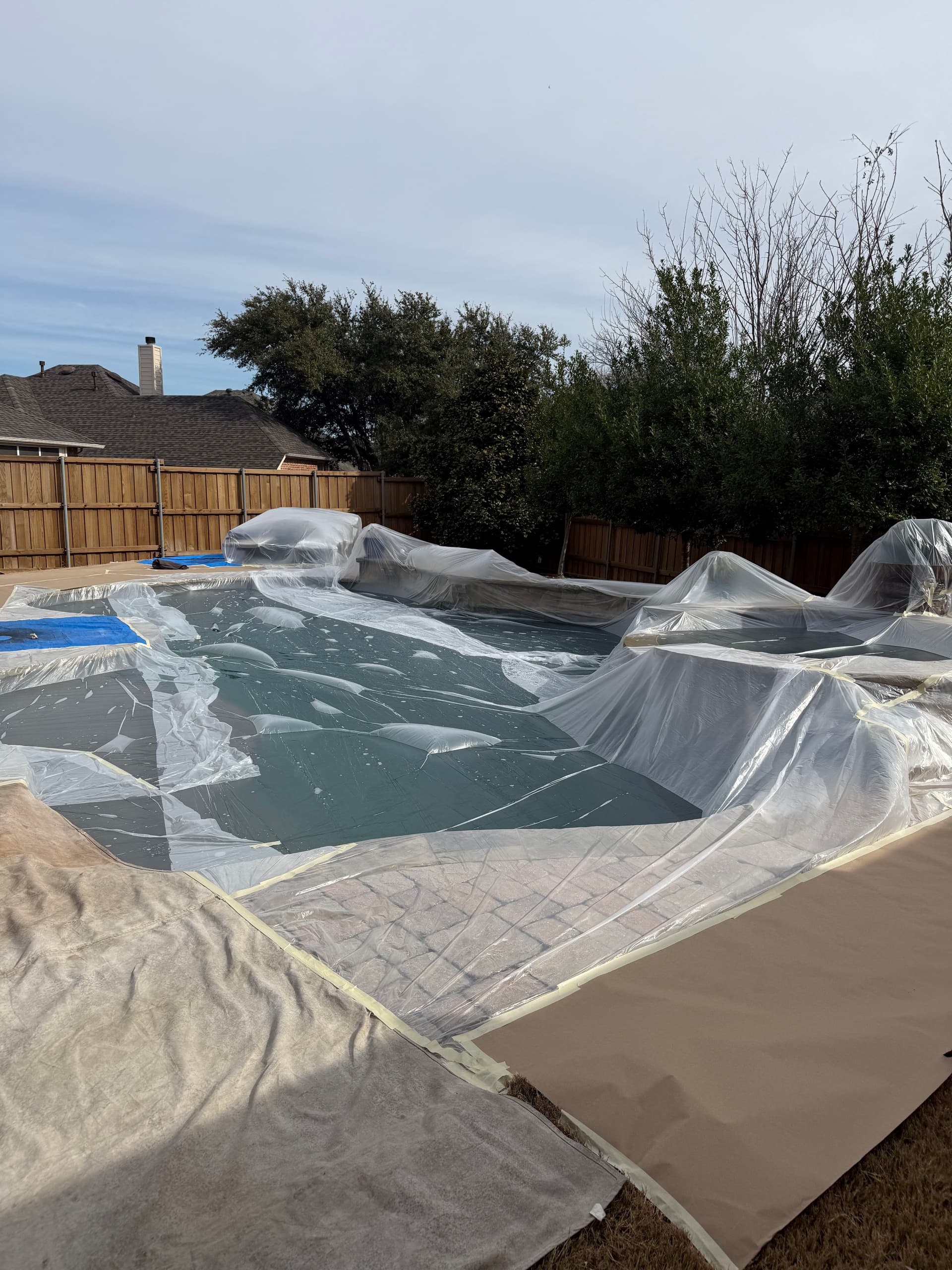 Gallery photos for Home Restoration: Pool Protection and Exterior Painting: Image #2